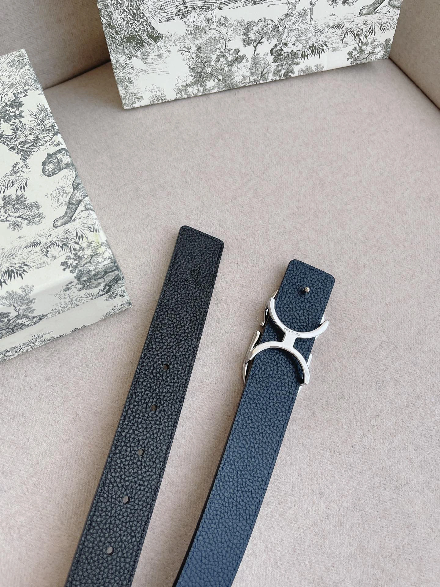&Barbara-- 4353PLTAM-H16Q reversible cowhide 3.5cm item:D-S000A1920R